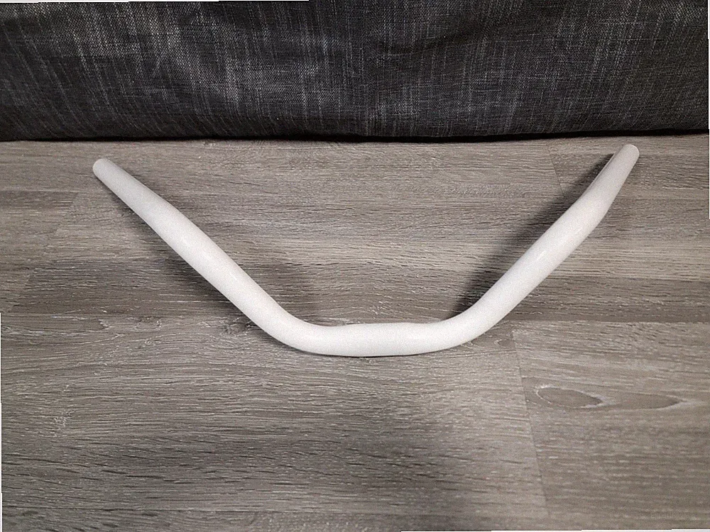 HL Aluminum Cruiser Bicycle Handlebar 25.4 X 560mm 100mm Rise Gloss White