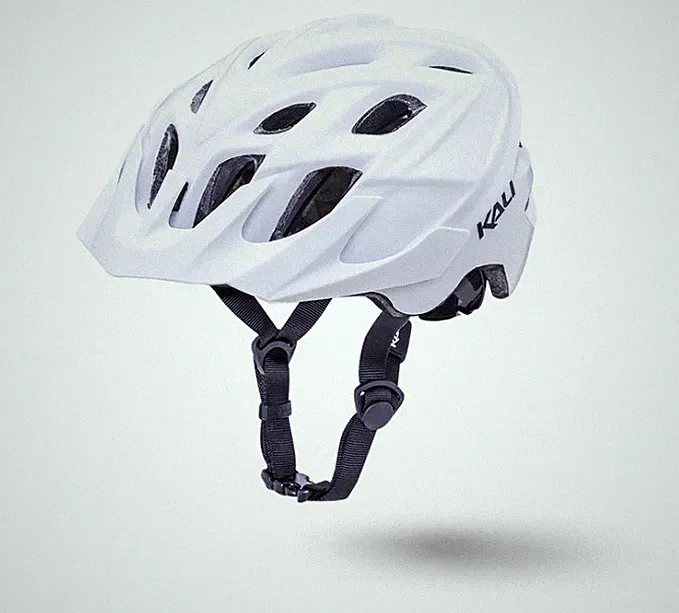 Kali Chakra Solo Solid Bicycle Helmet Sz S/M - Gloss White - 0221218126