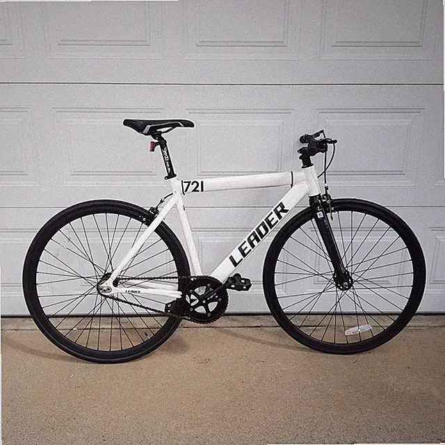Sale! Leader 2014 721 Complete Bike 46cm Gloss White Fixed Riser Bar New!